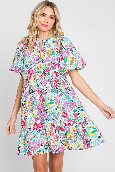 Floral Print Dress: WD60897